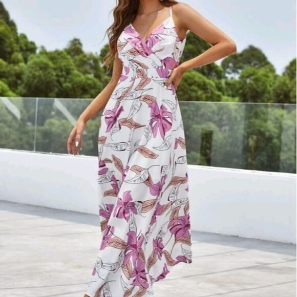 PREMIUM BRAND AND QUALITY FLORAL, BACKLESS CAMI SPECIAL EVENT MAXI DRESS - Picture 5 of 8